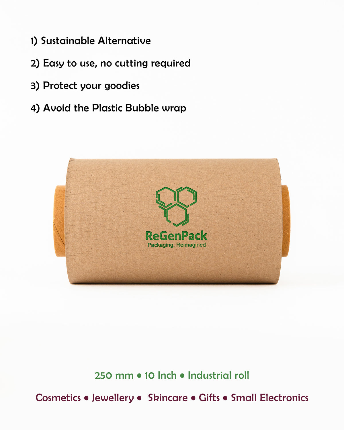 Kraft Honeycomb Paper Roll 250mm (10 inch) – Premium Paper-Based Wrap for Unboxing